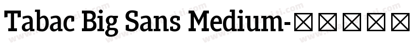 Tabac Big Sans Medium字体转换